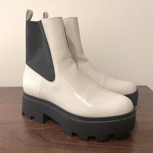 Open Edit White Lug Chelsea Boot